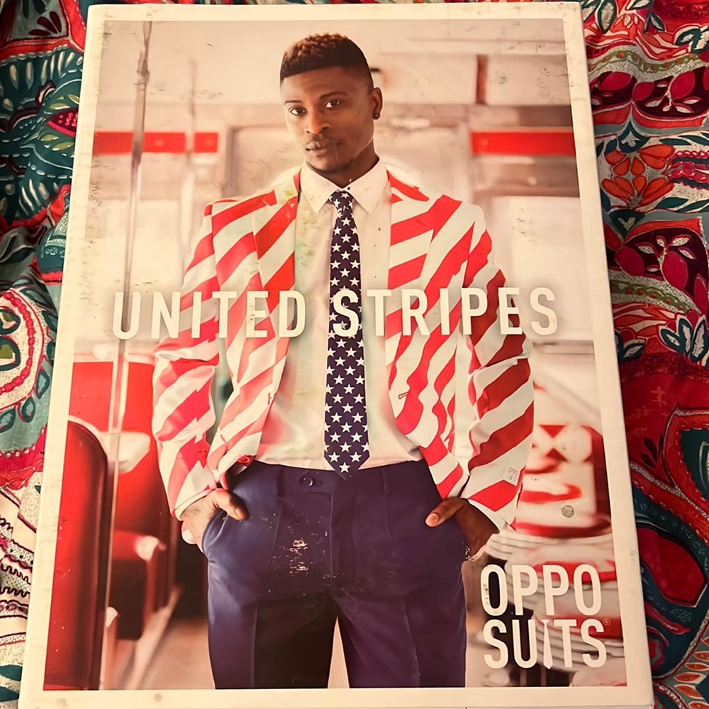 Opposuits red white and blue patriotic suit